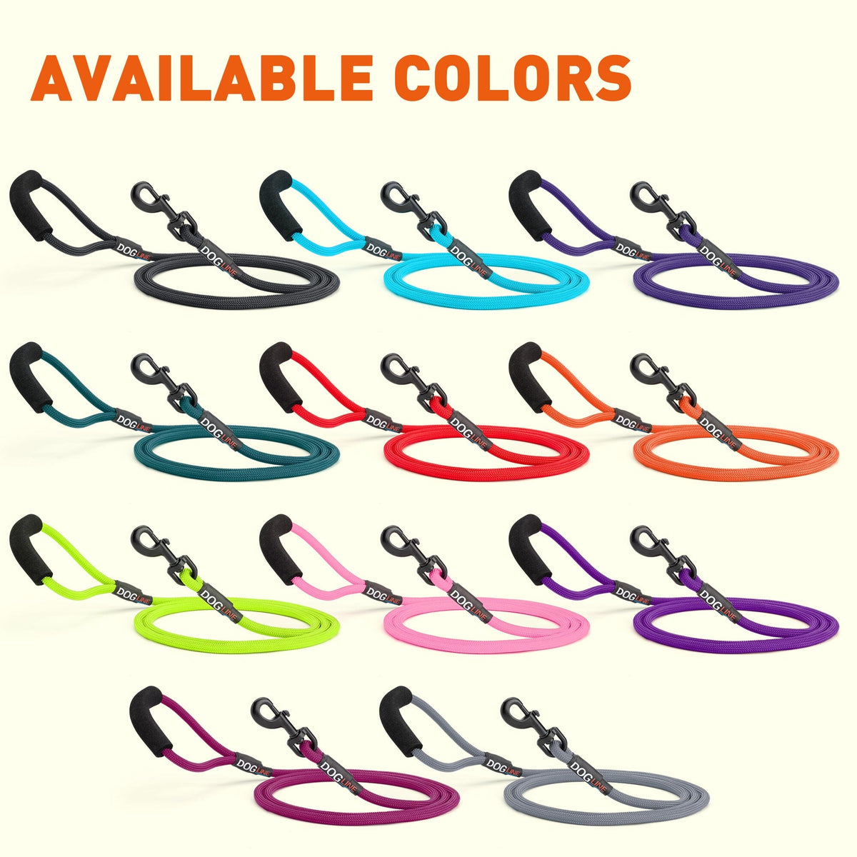 Dogline Nylon Round Dog Lead