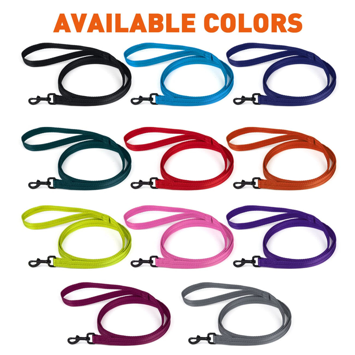 Dogline Nylon Flat Dog Leash