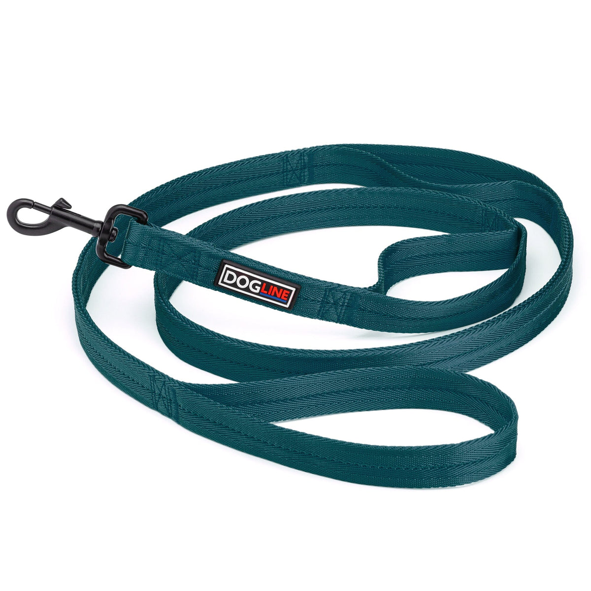 Dogline Nylon Multi-Handle Flat Dog Leash