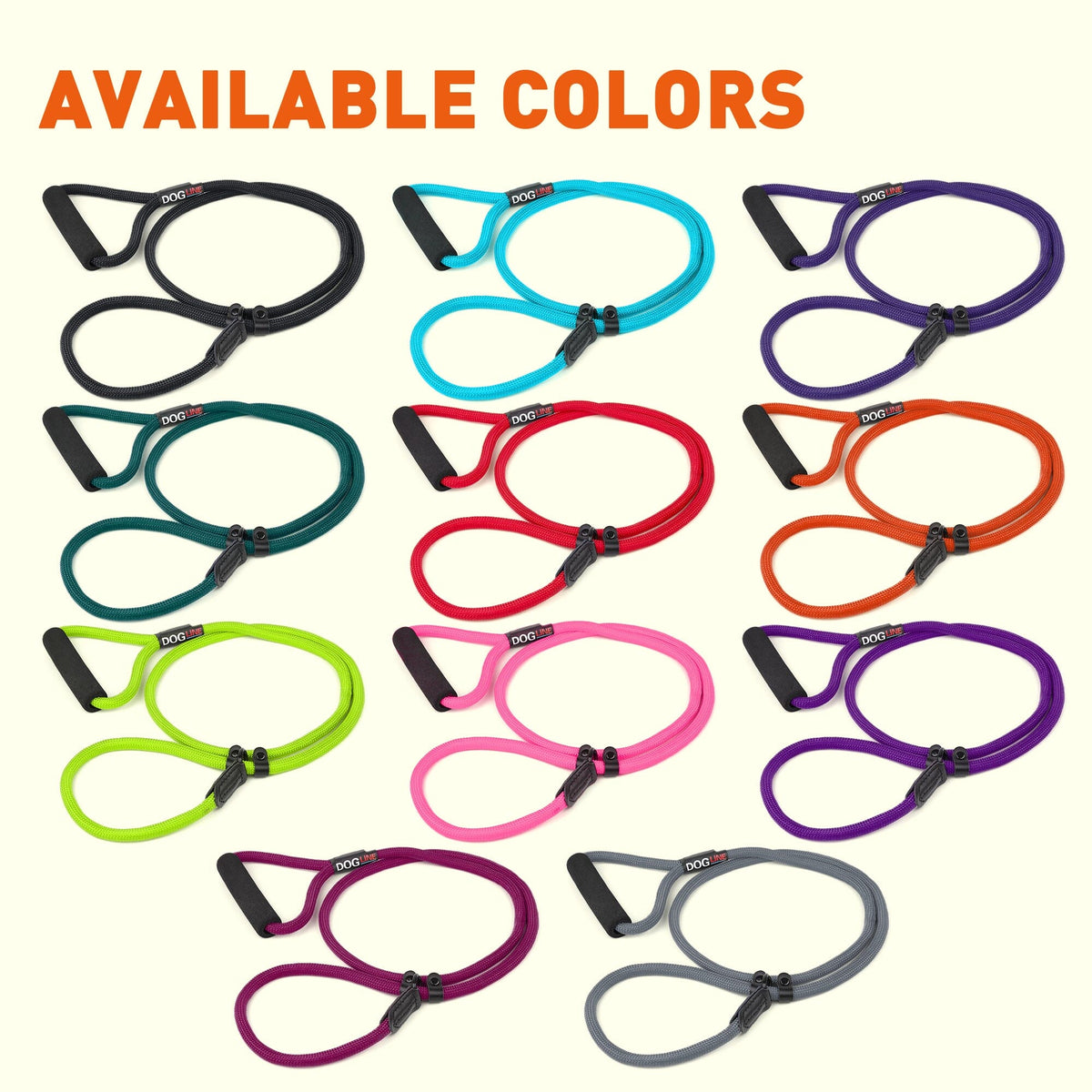 Dogline Round Nylon Slip Dog Lead