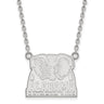 10k White Gold U of Alabama Large Pendant Necklace