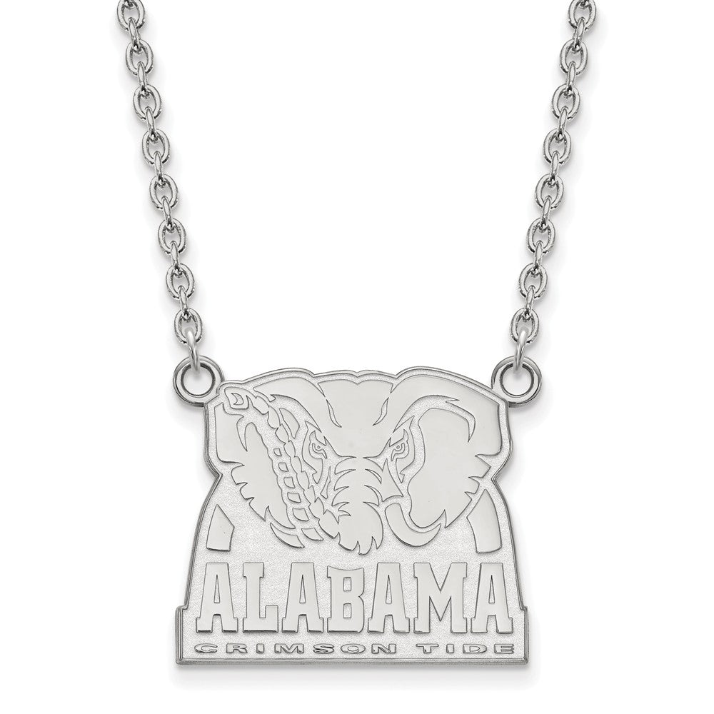 14k White Gold U of Alabama Large Pendant Necklace