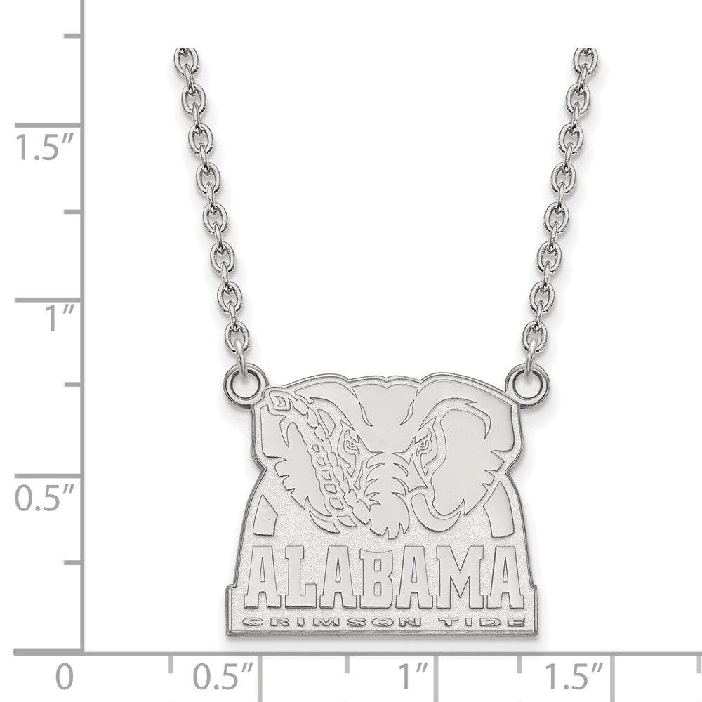 14k White Gold U of Alabama Large Pendant Necklace