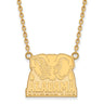 14k Yellow Gold U of Alabama Lg Logo Pendant Necklace