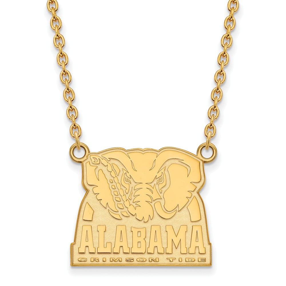 14k Yellow Gold U of Alabama Lg Logo Pendant Necklace