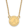 14k Gold Plated Silver U of Alabama Sm Crimson Tide Necklace
