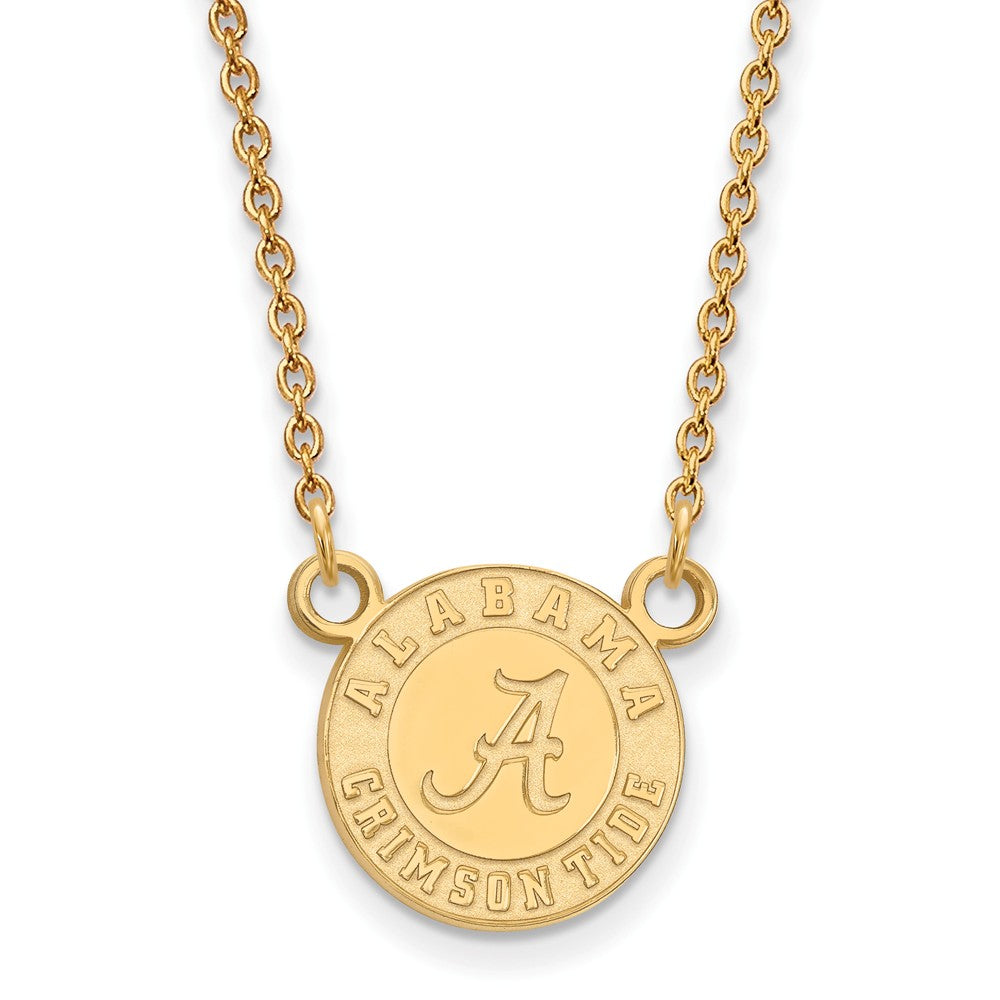 14k Gold Plated Silver U of Alabama Sm Crimson Tide Necklace