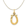 14k Yellow Gold Horseshoe Necklace