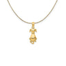 14k Yellow Gold Polished 2D Sitting Dog (23mm) Necklace