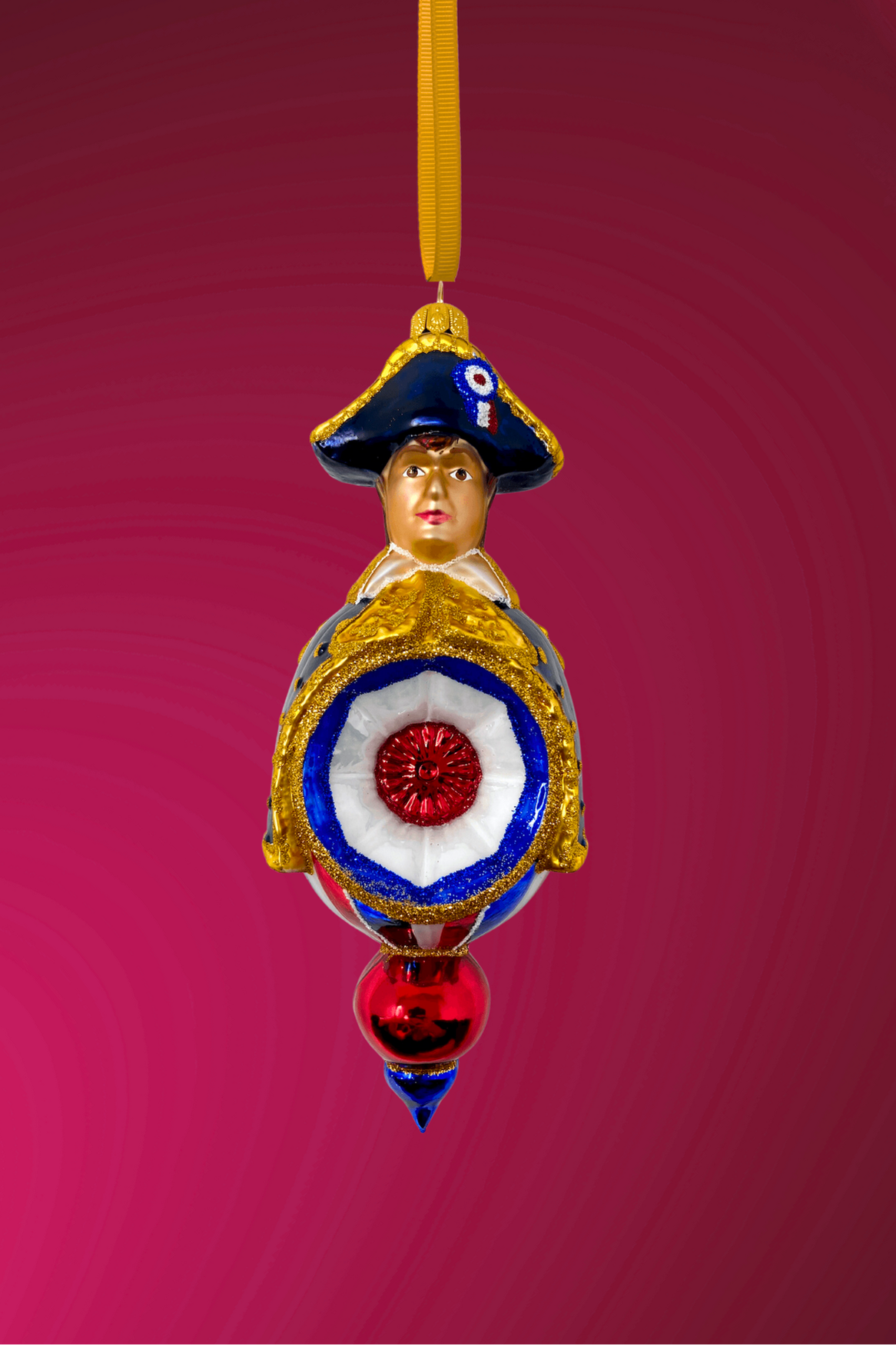 Napoleon Bonaparte Reflector Glass Ornament