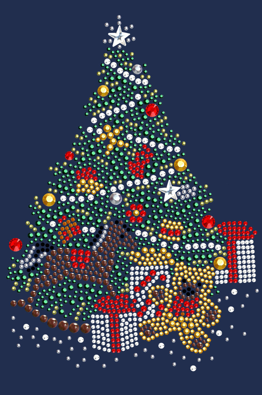 Christmas Tree 2 with Teddy Bear - Womens T-shirt