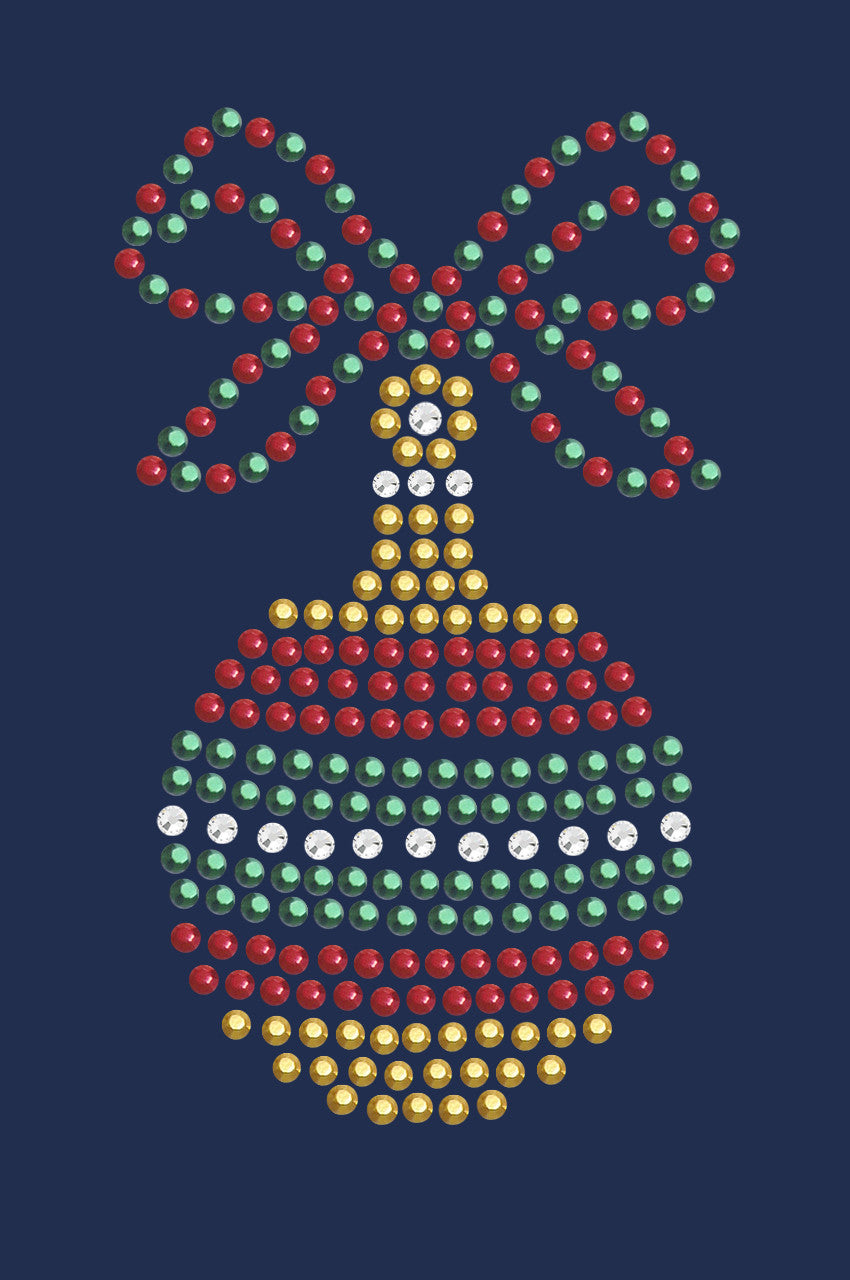 Red, Green, & Gold Christmas Ornament - Bandana