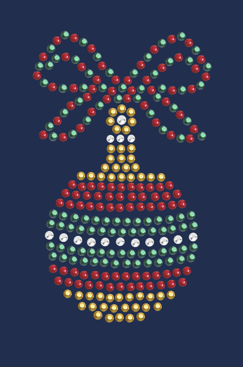 Red, Green, & Gold Christmas Ornament - Bandana