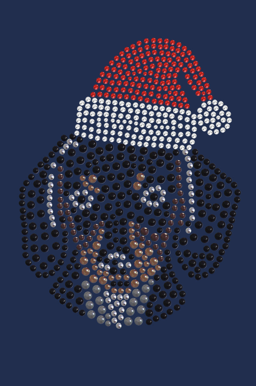 Dachshund Face with Santa Hat - Bandana