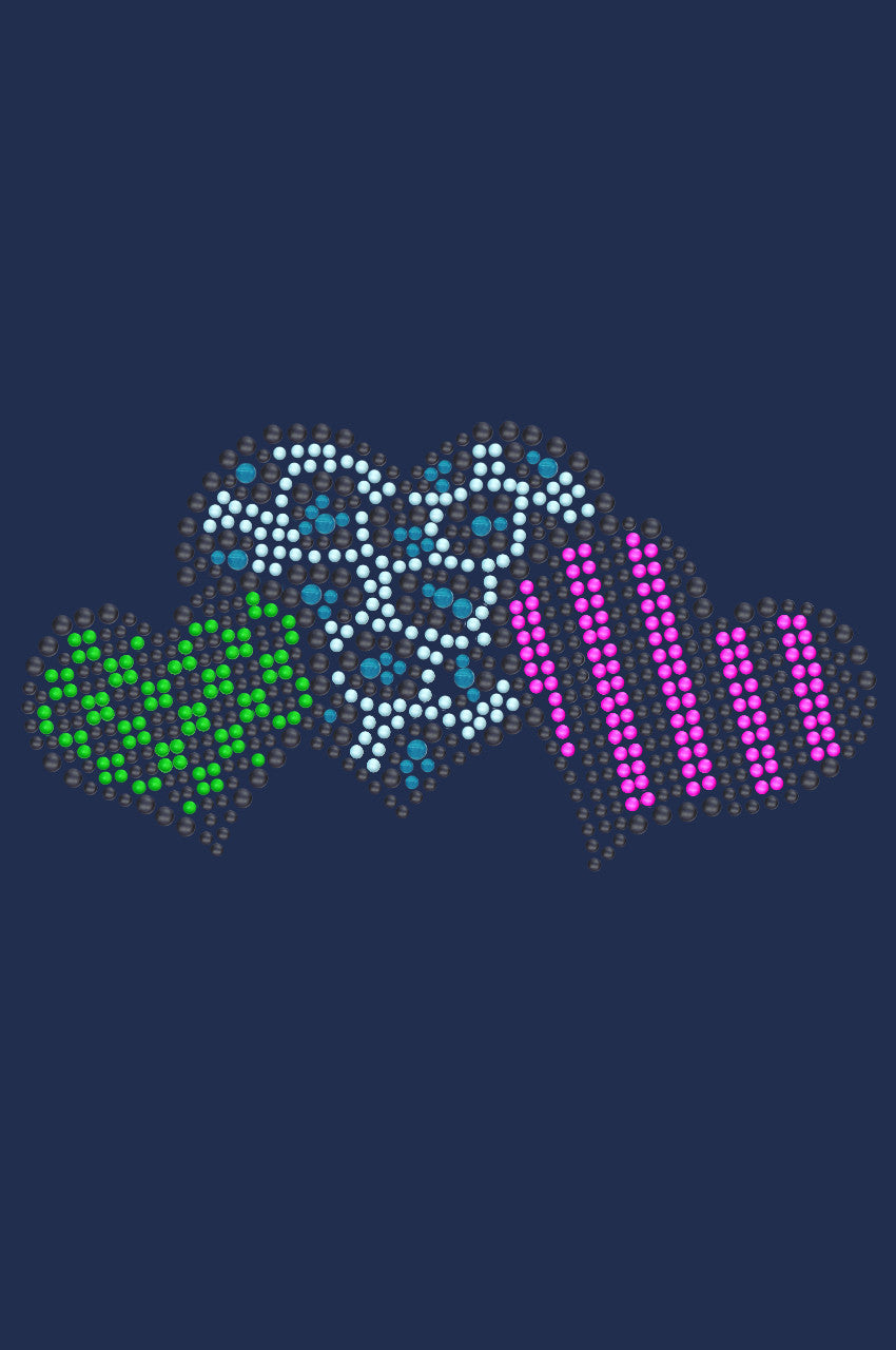 Leopard, Checks, & Stripes Multicolor Hearts - Womens T-shirt