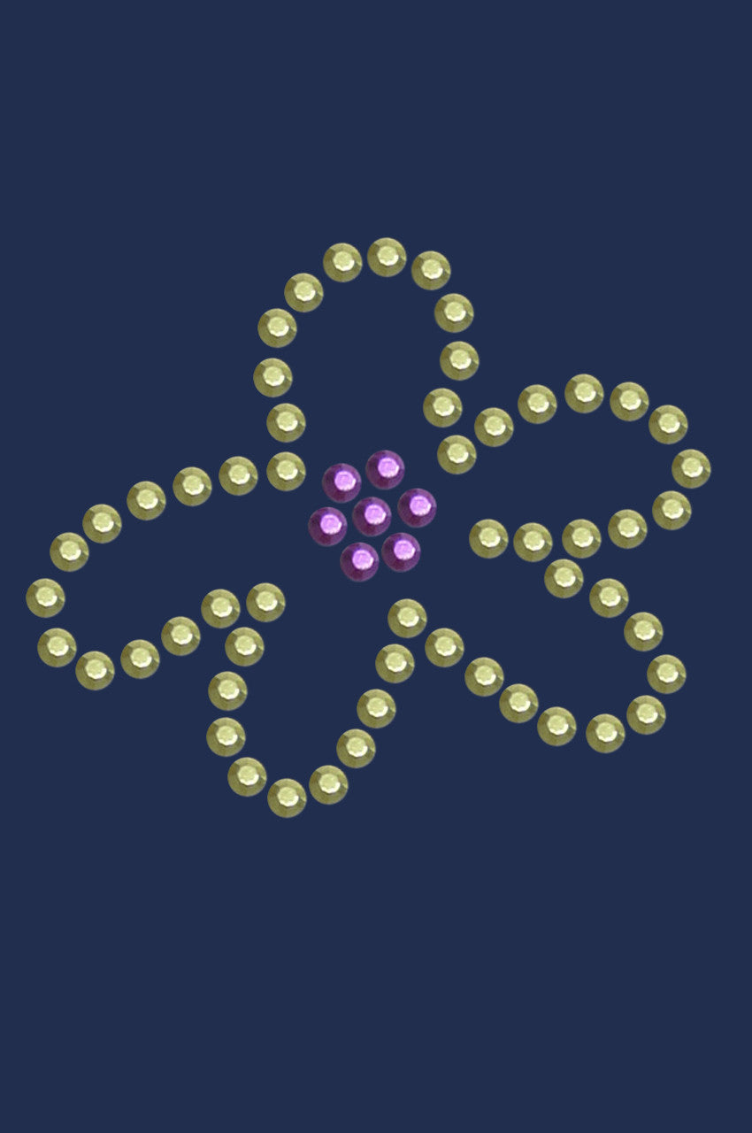 Lime & Purple Flower - Bandanna