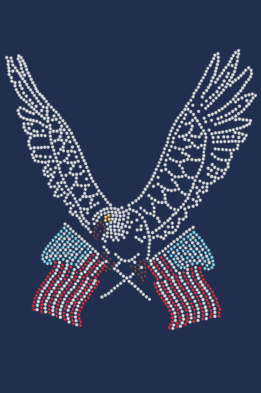 Eagle with Flags - Womens T-shirt