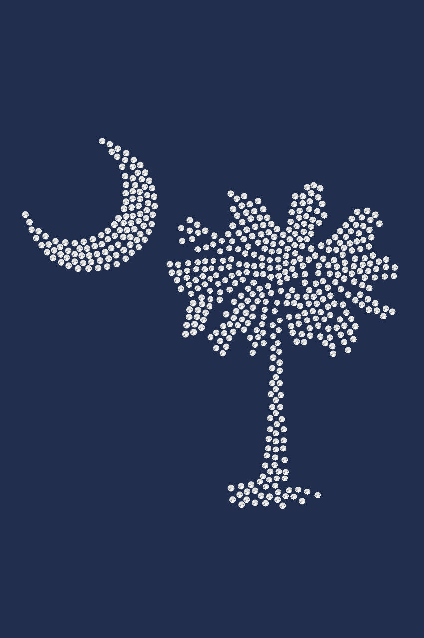 Palmetto Tree & Moon - Womens T-shirt