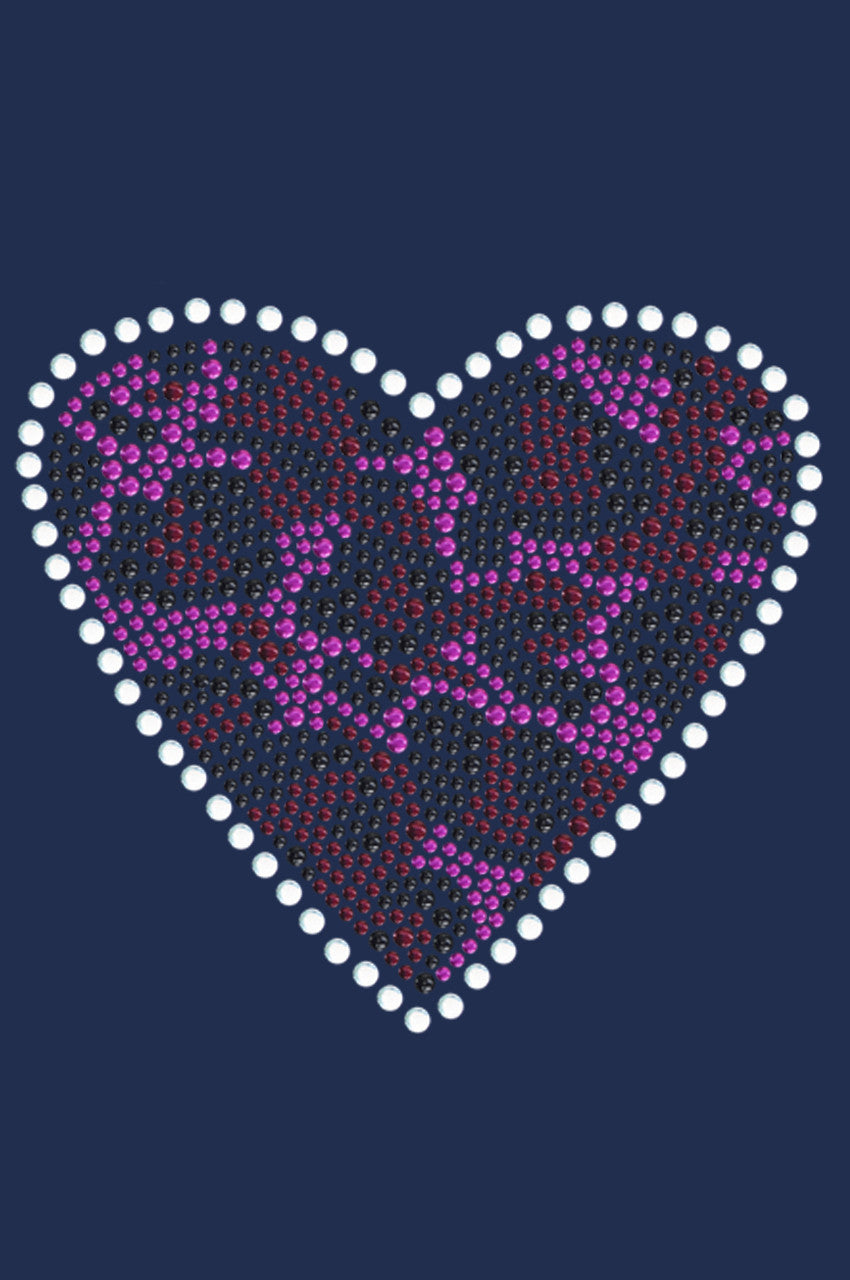 Fuchsia Leopard Heart - Women's T-shirt