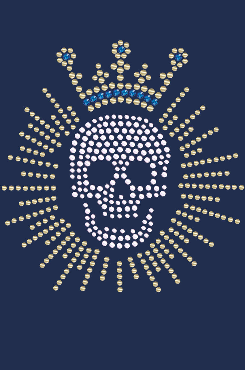 Skull with Austrian crystal Crown - Womens T-shirt