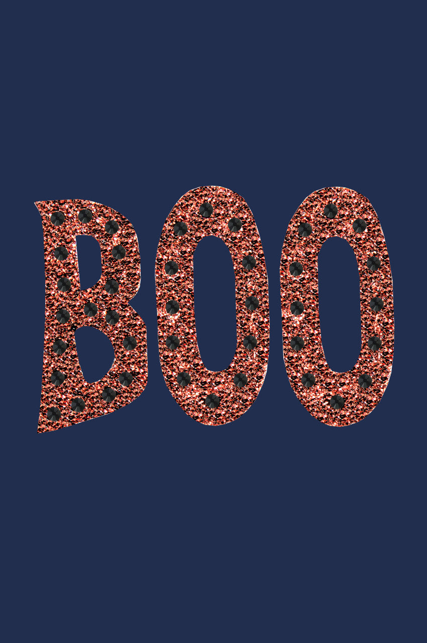 Orange Glitter Boo - Womens T-shirt