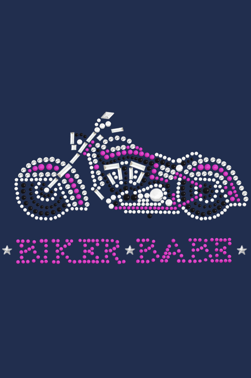 Biker Babe - Pink Motorcycle - Women's T-shirt