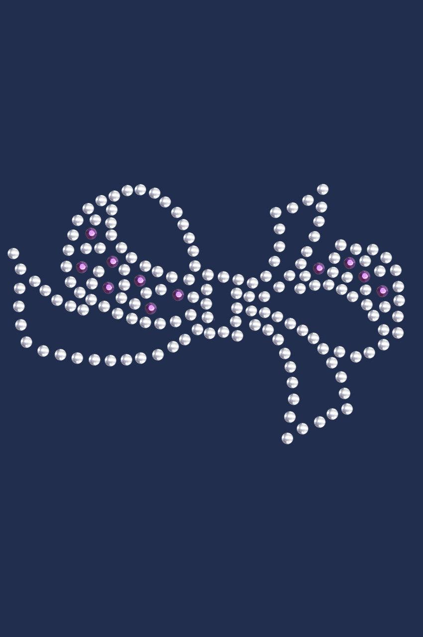 Bow (Purple & Silver) - Bandanna