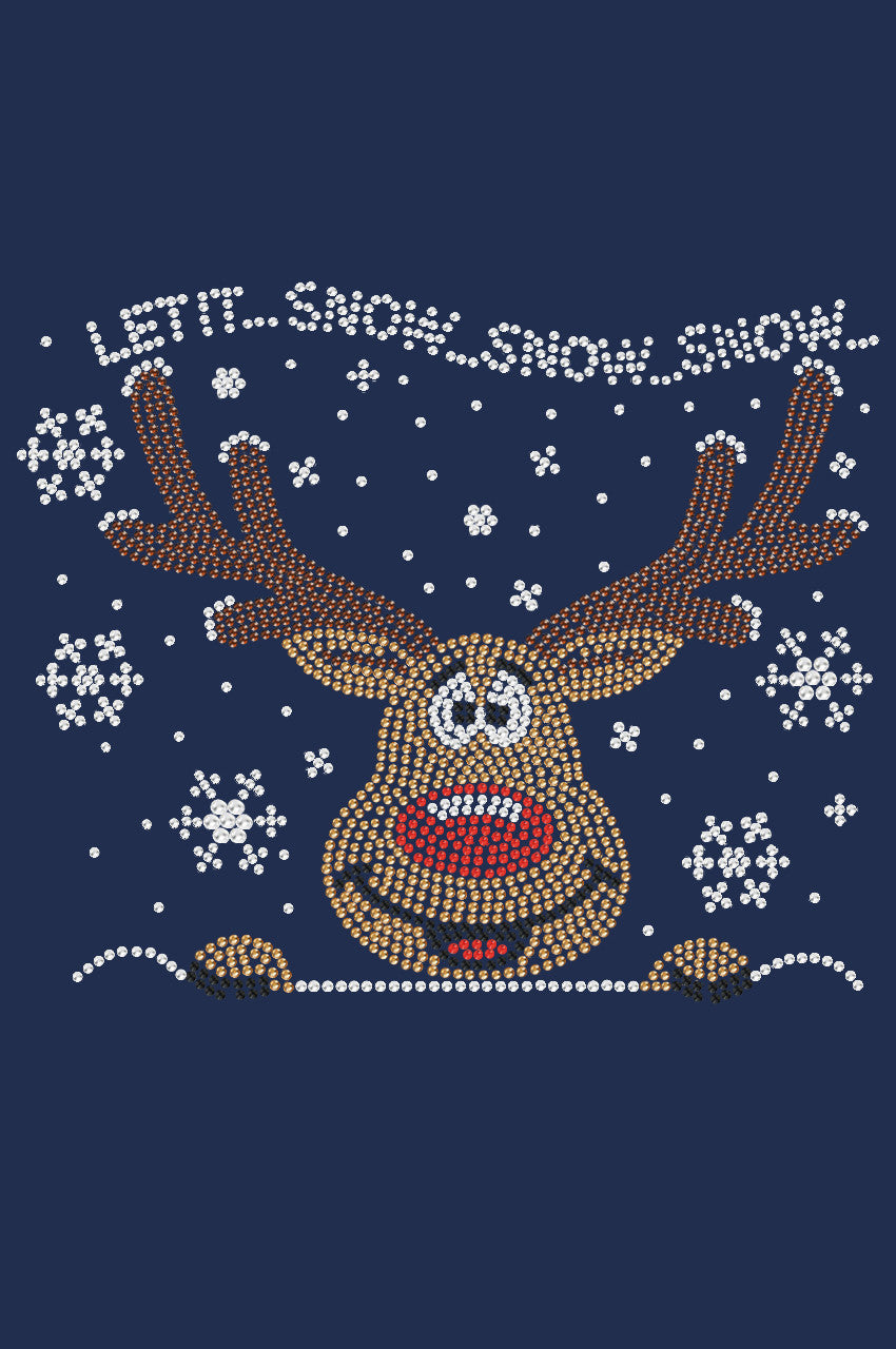 Let it Snow - Red Nose Reindeer - Womens T-shirt