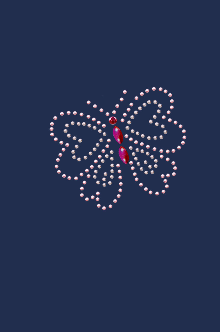 Pink Rhinestud Butterfly - Bandannas