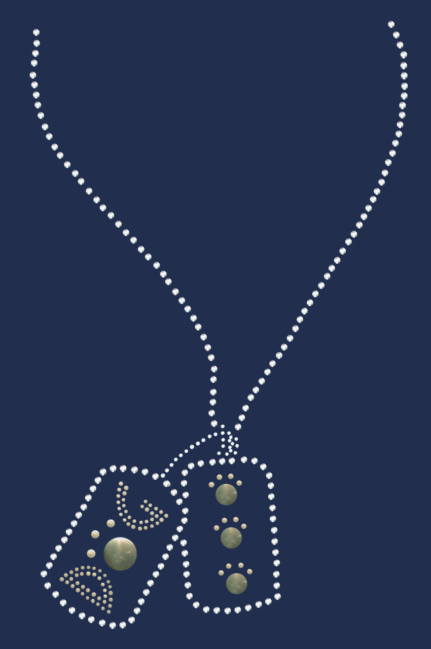 Dog Tag Necklace 1- Womens T-shirt