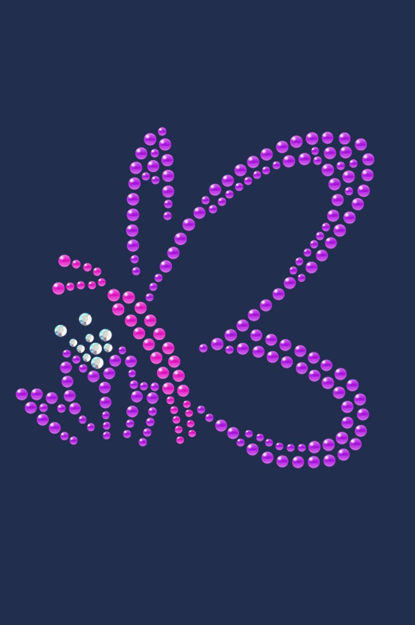 Pink & Purple Nailhead Butterfly - Womens T-shirt