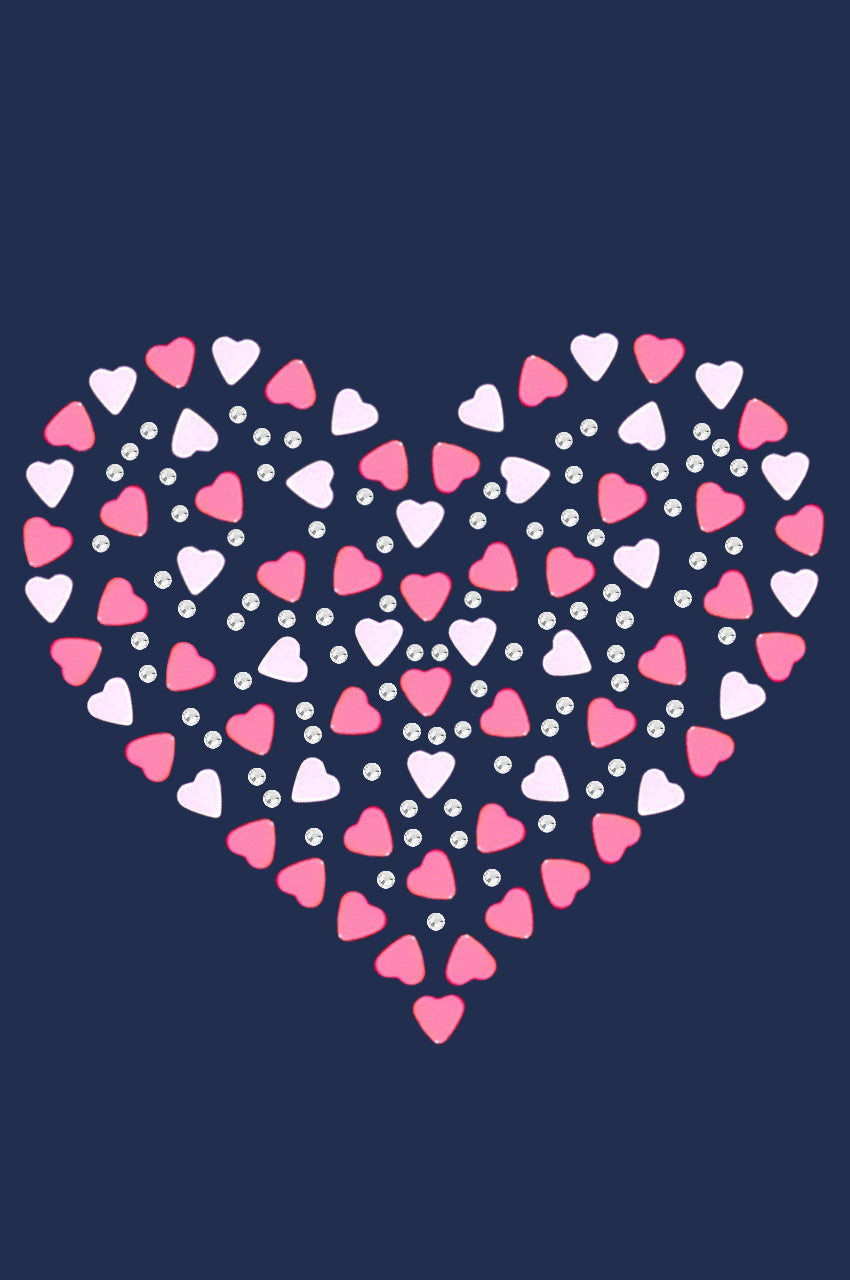 Pink Nailhead Hearts Bandanna
