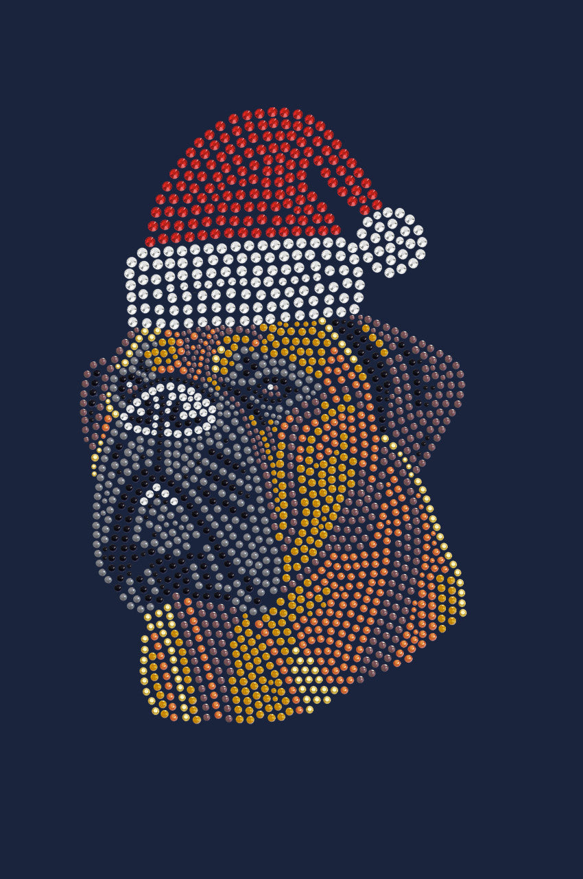 Bullmastiff with Santa Hat - Womens Tee