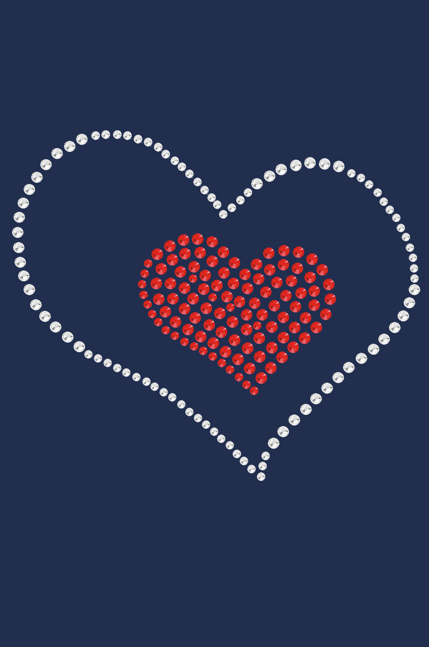 Red Heart inside Heart - Womens T-shirt