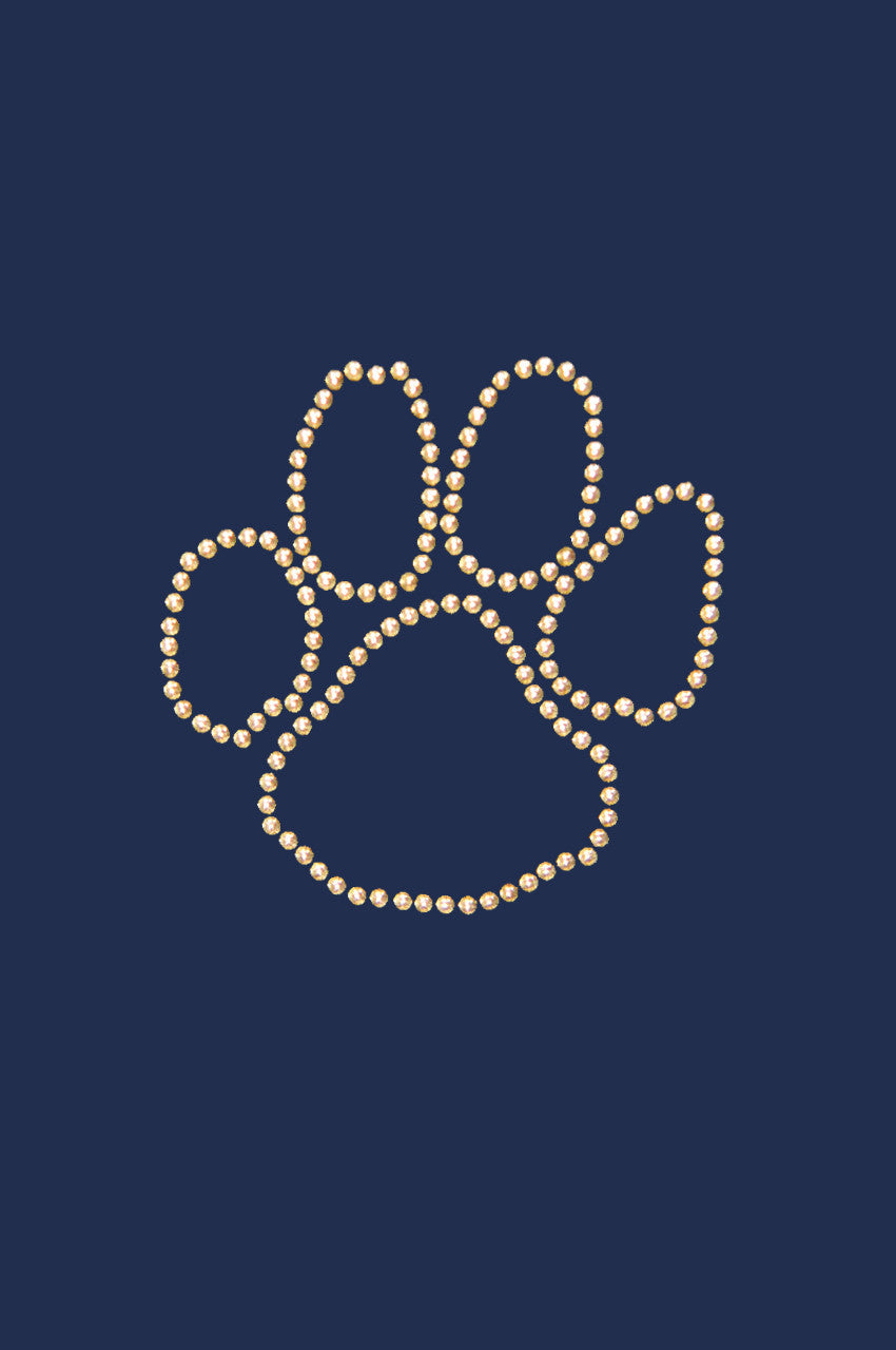 Paw (Gold Nailheads) - Womens T-shirt