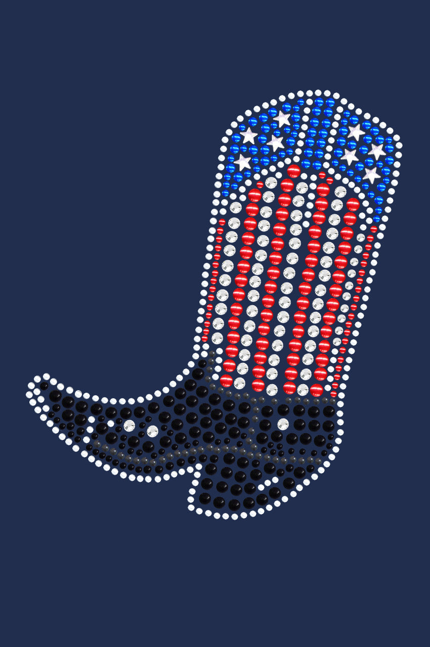 Boot (Red, White, & Blue) - Womens T-shirt