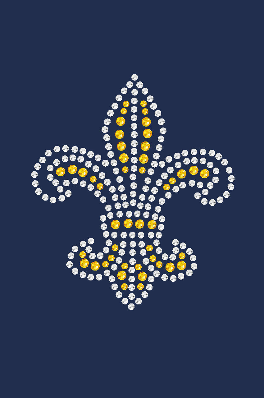 Fleur de Lis (Gold Rhinestones) - Womens T-shirt