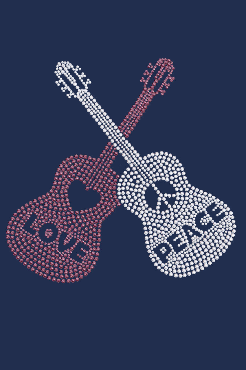 Guitars - Love & Peace - Womens T-shirt