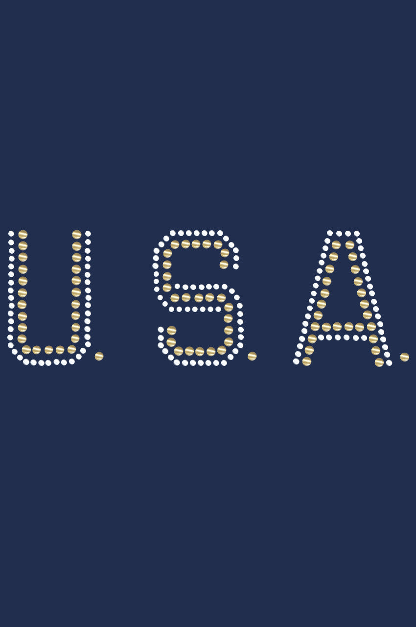 USA (Gold & Silver Nailheads) - Bandanna