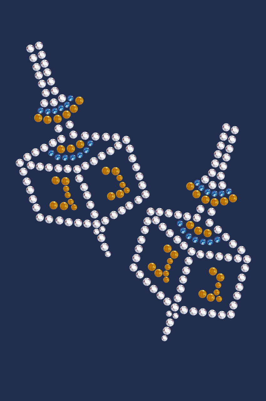 Dreidel Blue & Gold (Small)- Bandanna