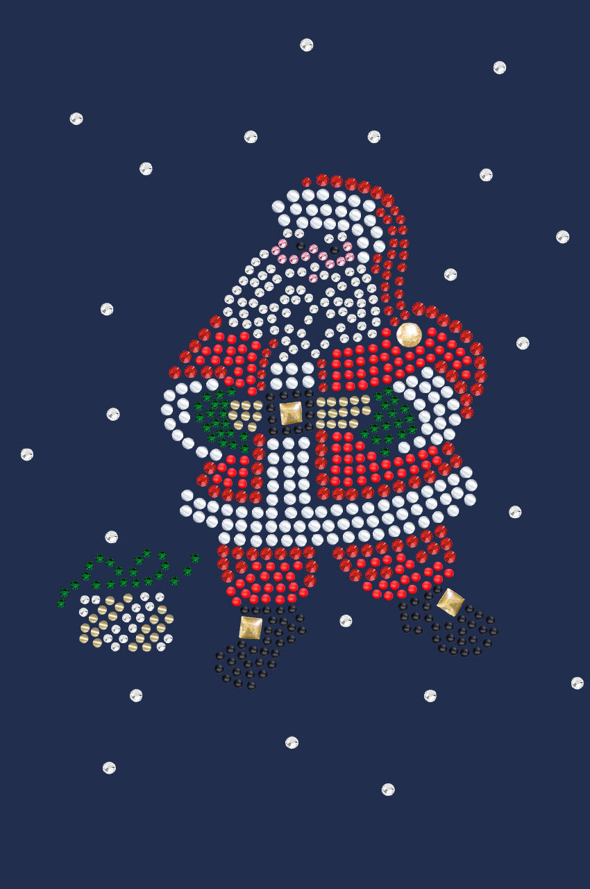 Santa with Snowflakes - Womens T-shirt
