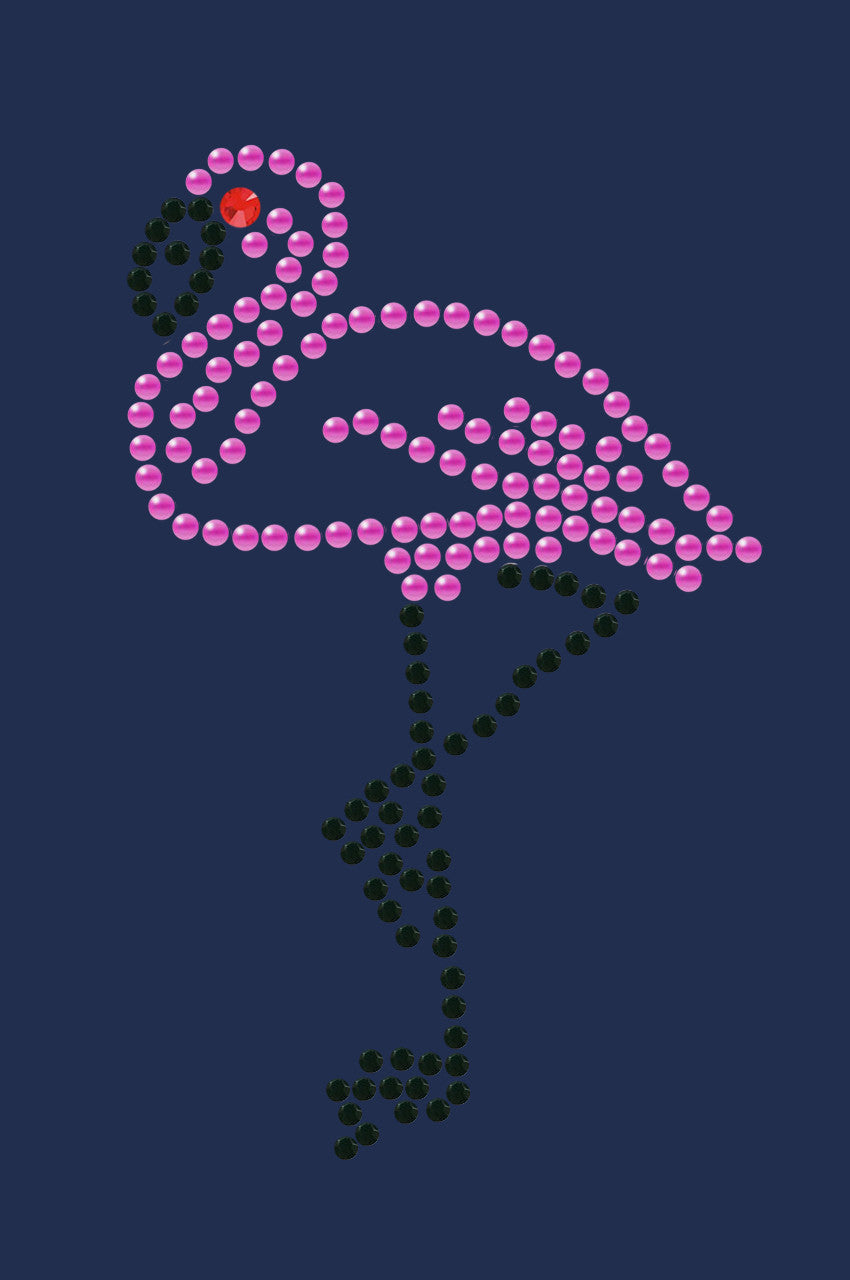 Pink Flamingo with Black Legs - Small - Bandanna