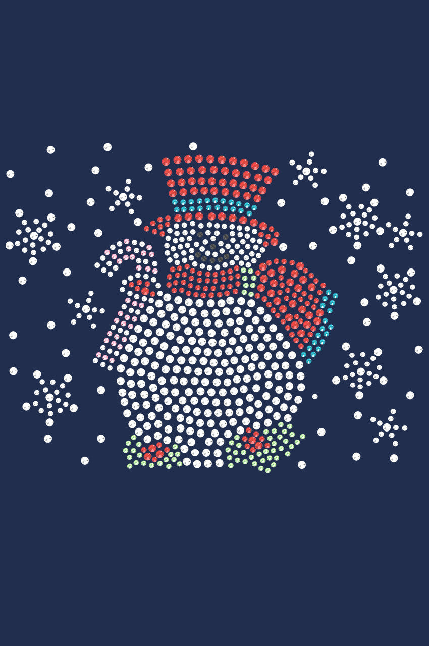 Snowman with Snowflakes - Womens T-shirt