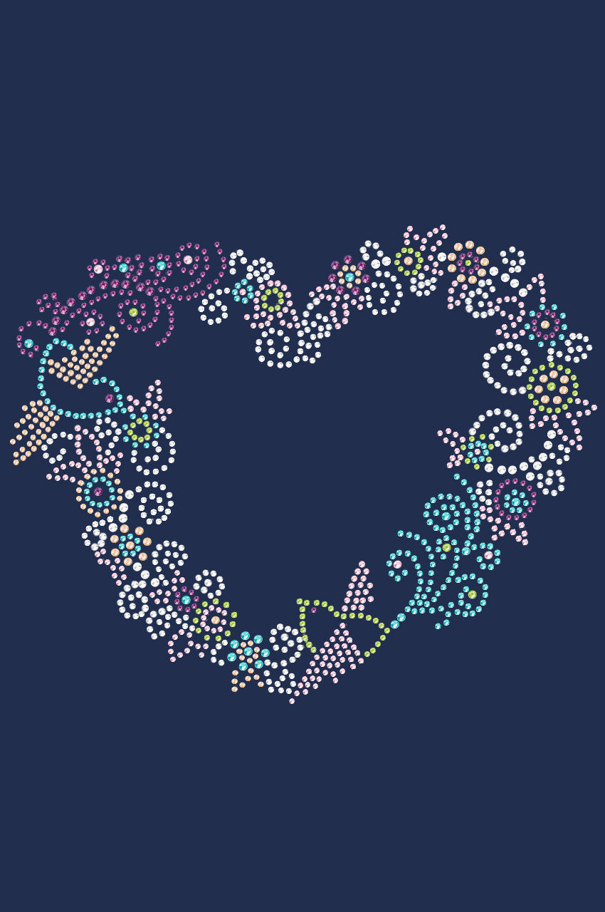 Spring Flower & Bird Heart - Womens T-shirt