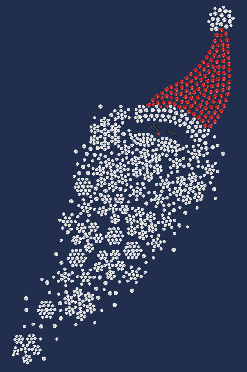 Santa Face with Snowflake Beard - Womens T-shirt