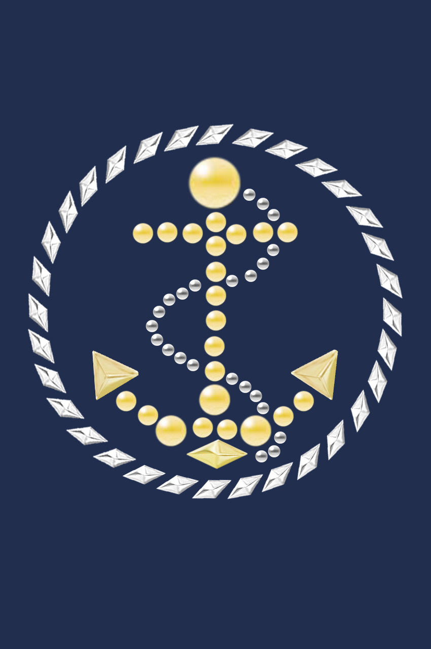 Anchor Circle (Nailhead) - Womens T-shirt