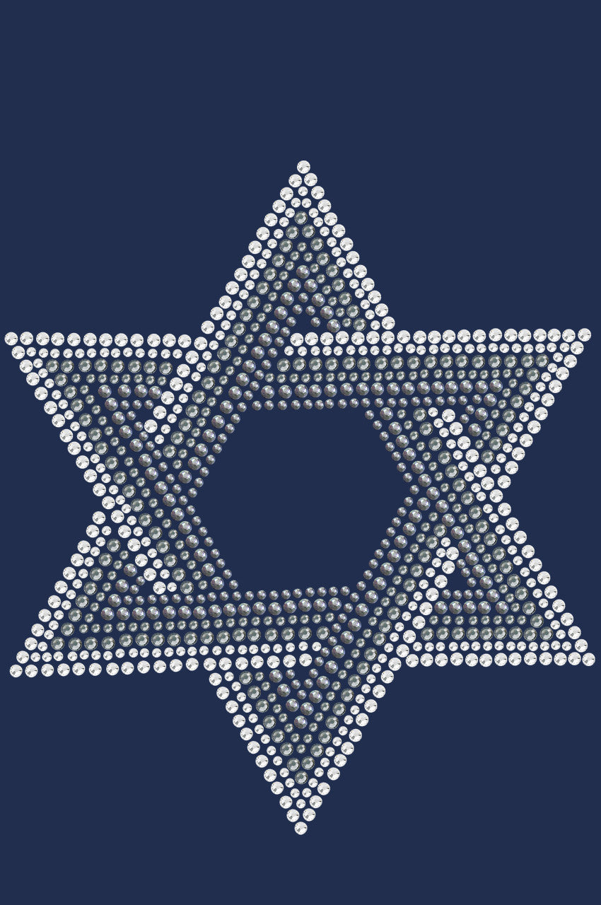 Star of David (Crystal and Gray) - Womens T-shirt