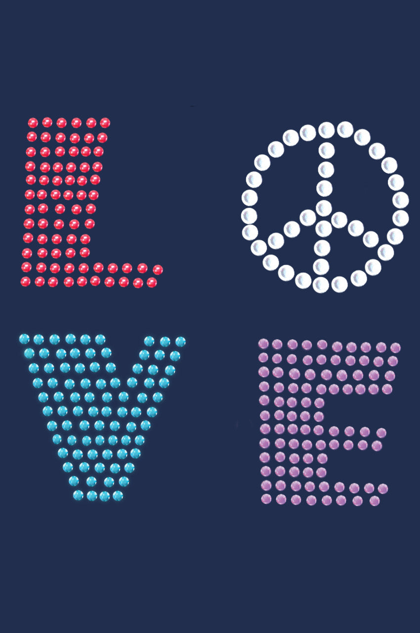 Love with Peace Sign - Womens T-shirt