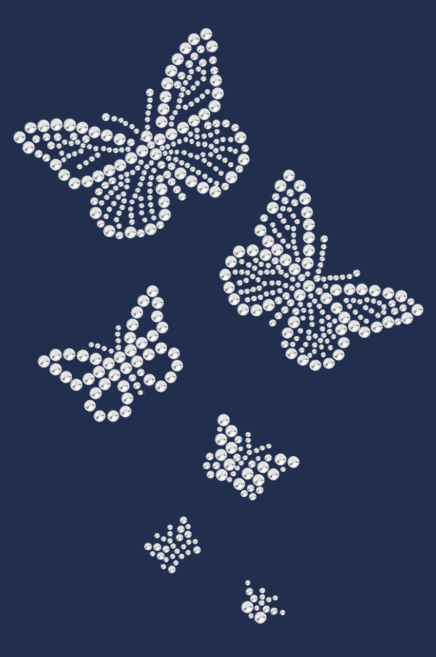 Rhinestone Butterflies - Womens T-shirt