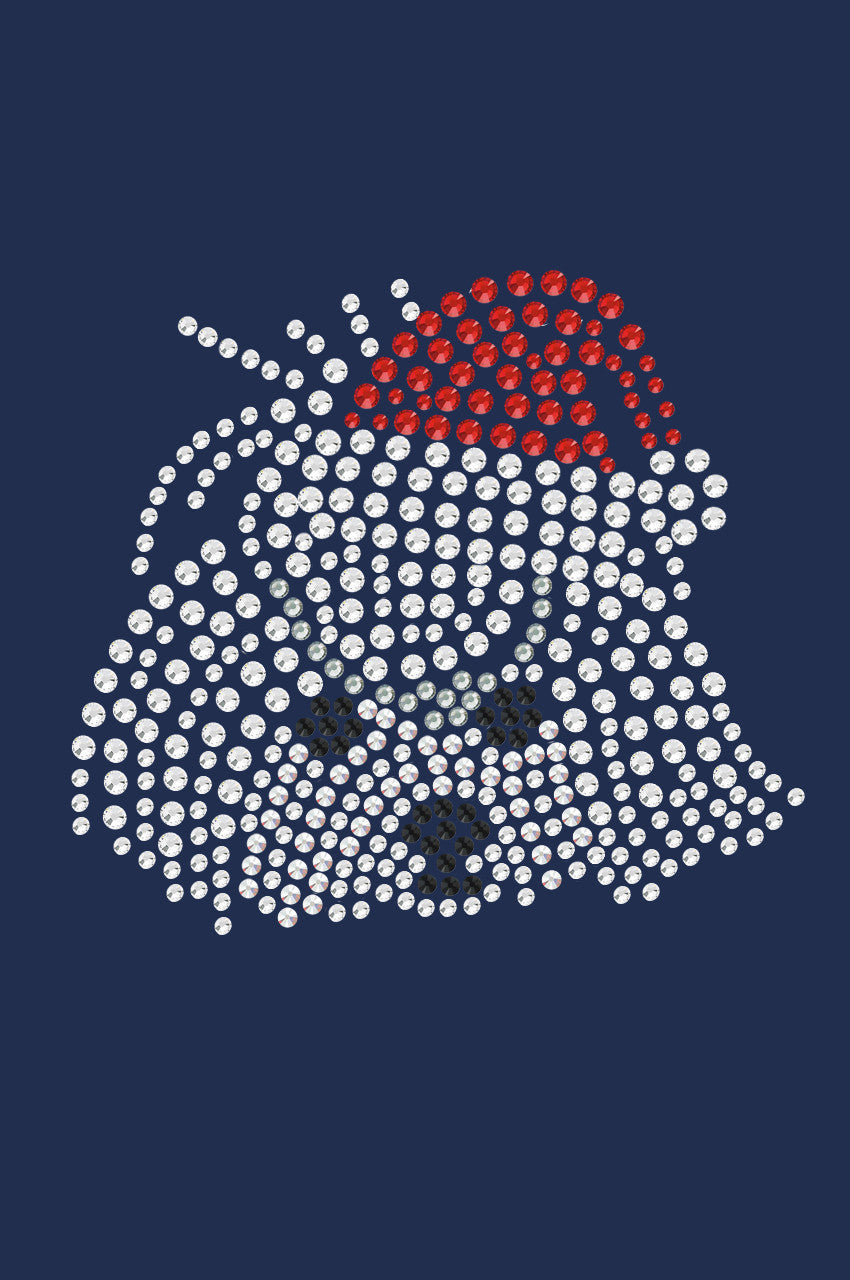 Maltese Face with Santa Hat - Womens T-shirt